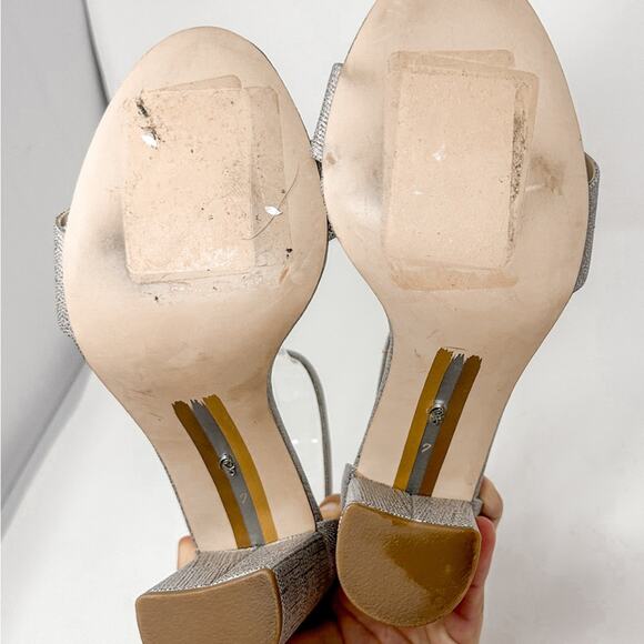 NEW Sam Edelman Yaro Ankle Strap Sandal Pewter Metallic Size 7 MSRP $100 - Picture 10 of 15